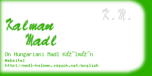 kalman madl business card